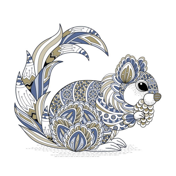 Totem pole animal templates stock illustrations royalty