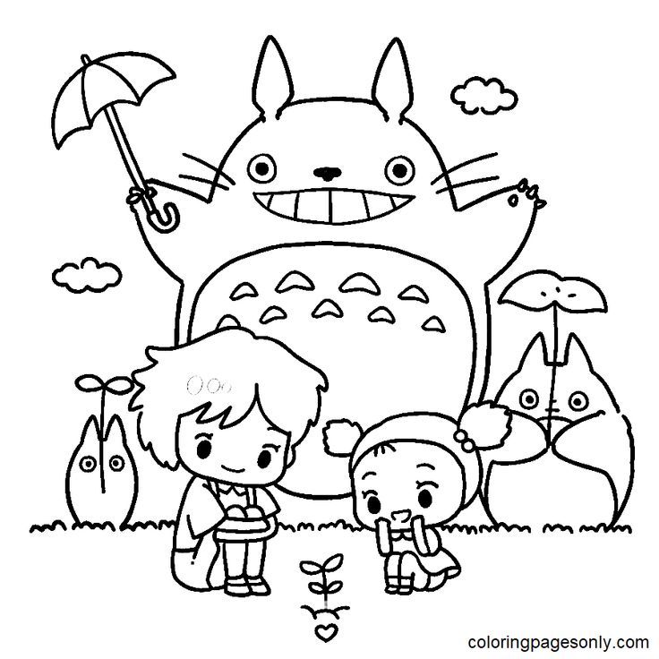 My neighbor totoro coloring pages coloring pages my neighbor totoro totoro