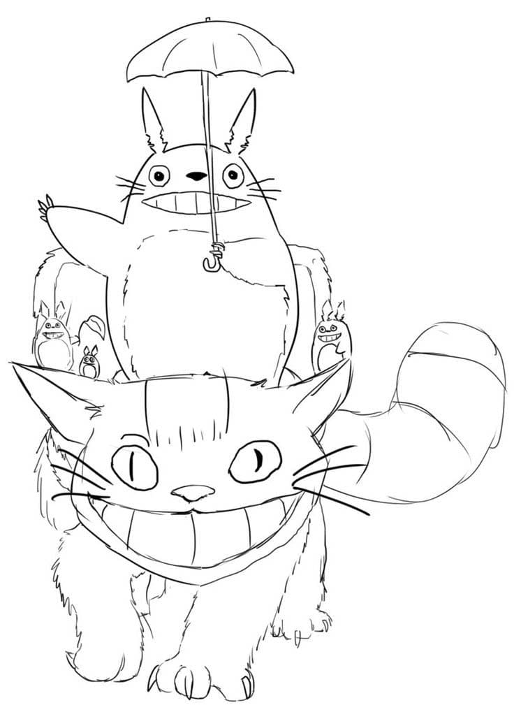 Totoro image coloring page