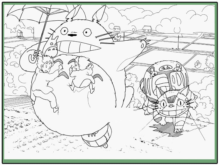My neighbor totoro coloring book â studio ghibli premium store