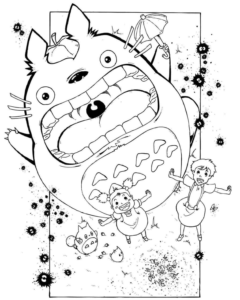 Download fun and creative anime coloring page