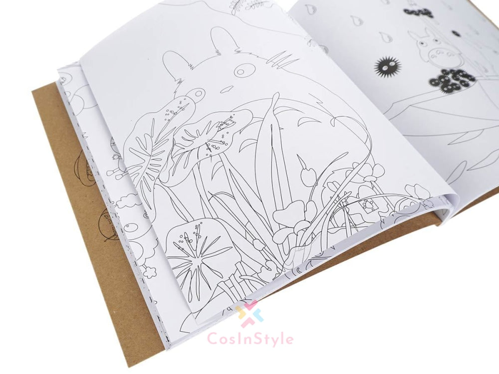 Totoro coloring book softcover pages