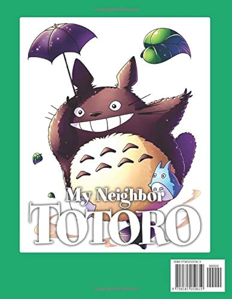 My neighbor totoro coloring book funny neko totoro coloring pages x inches