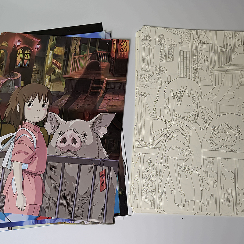 Anime my neighbor totoro coloring book for children adult painting drawing book