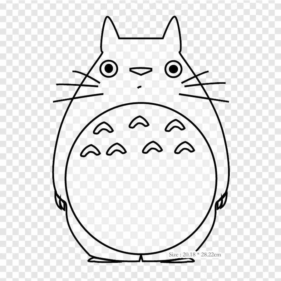 Cheap totoro coloring page catbus coloring book iron on patches for clothing applique stickers on clothes heat