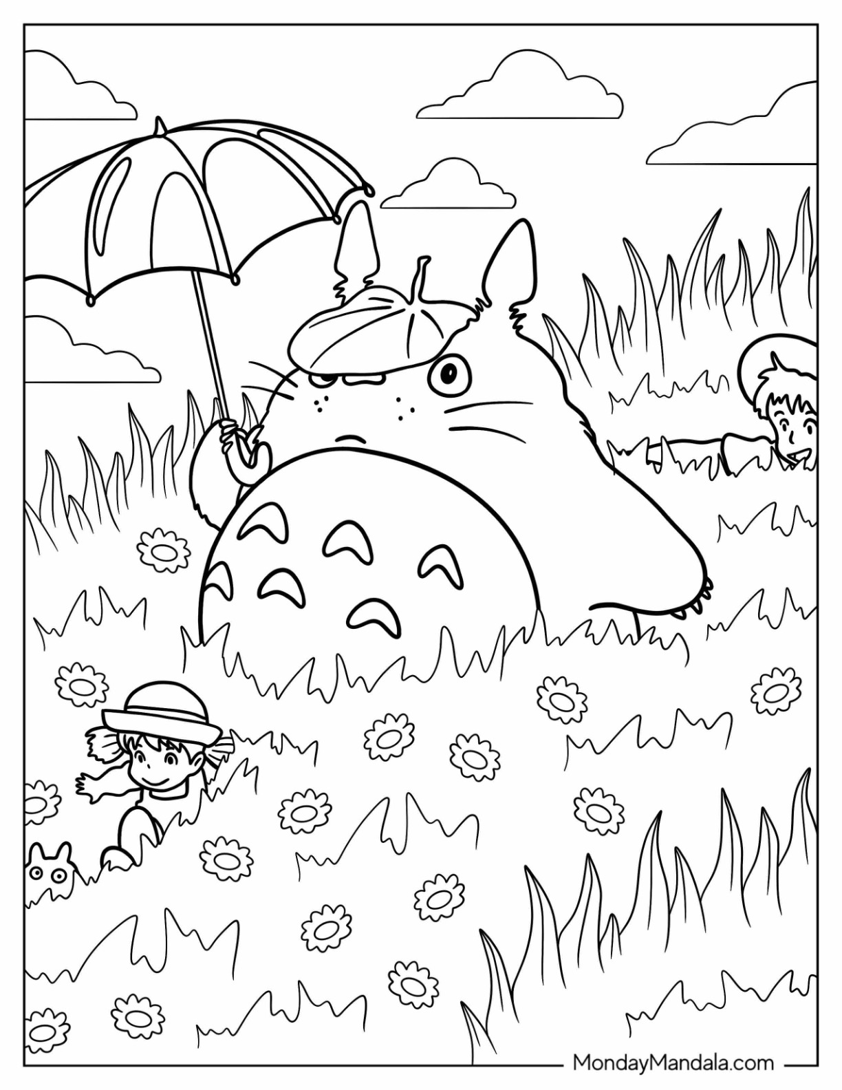 Studio ghibli coloring pages free pdf printables