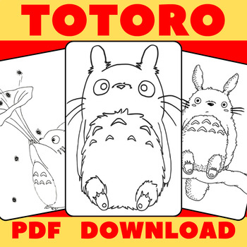 Totoro coloring pages for students preschool pre