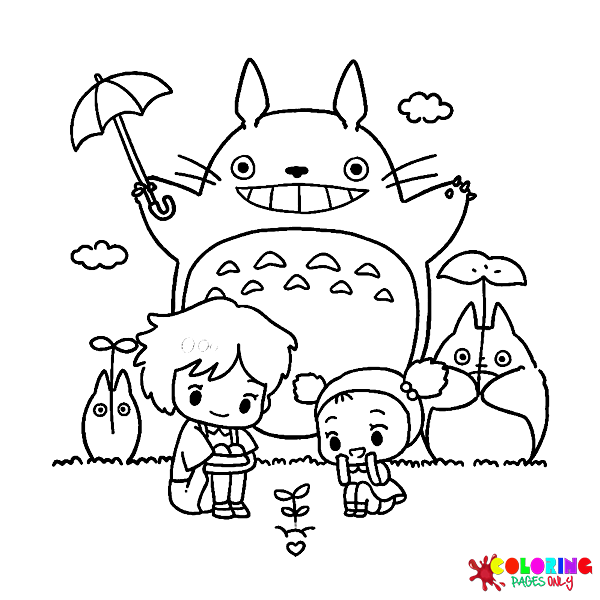My neighbor totoro coloring pages