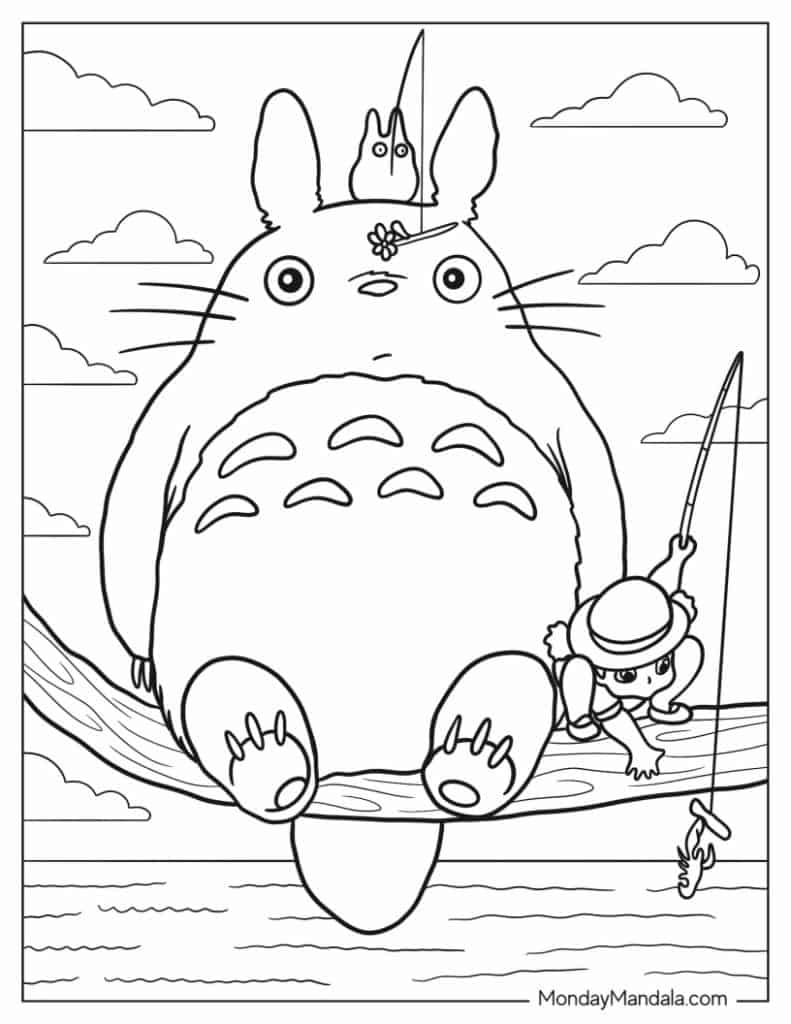 Anime coloring pages free pdf printables