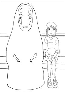 Totoro coloring pages with fine lines