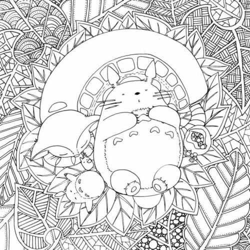Puddings little coloring book â and here is the rest of the studio ghibli coloring