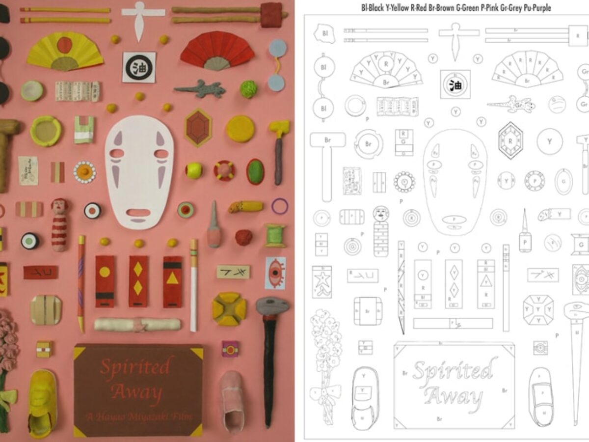 Get into coloring with these downloadable sheets inspired by wes anderson and hayao miyazaki