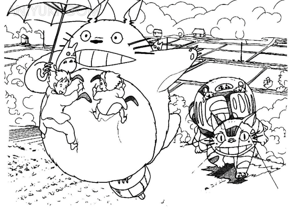 My neighbor totoro coloring pages