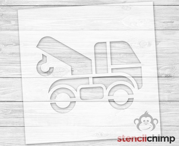 Tow truck stencil construction stencil for kids room stencil