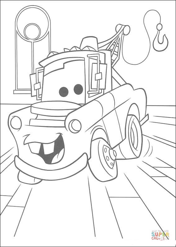 Mater truck coloring page free printable coloring pages