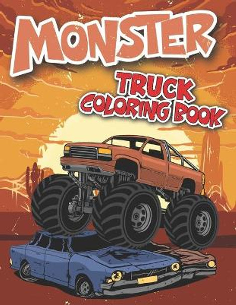 Monster truck coloring book drawing of monster truck