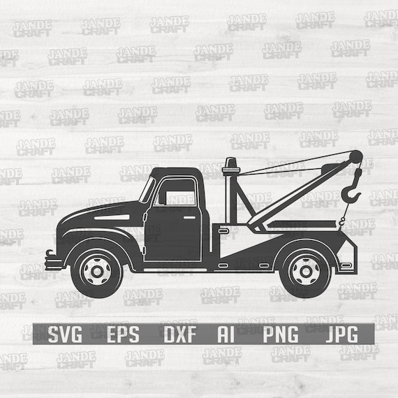 Tow truck illustration tow truck svg tow truck clipart towing truck svg towing truck svg file tow truck stencil tow truck png
