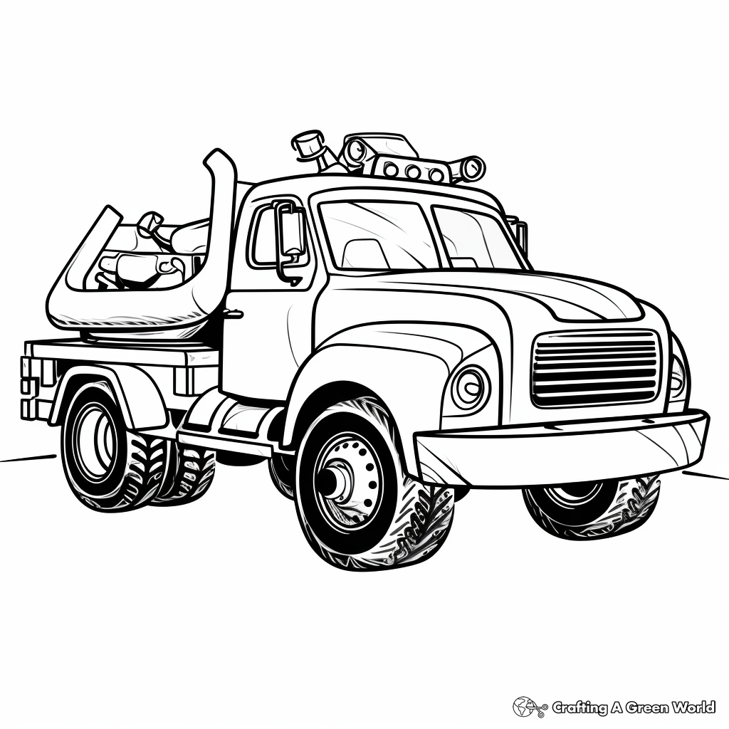 Tow truck coloring pages