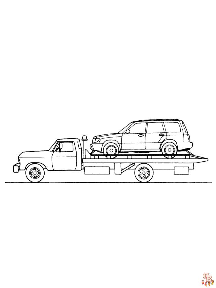 Tow truck coloring pages free printable and easy