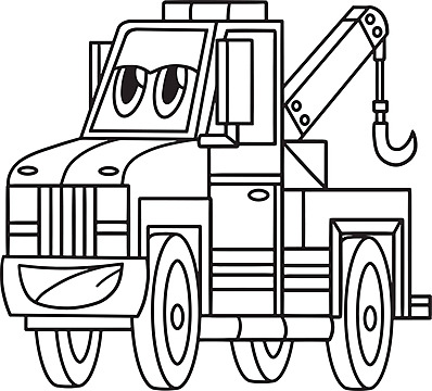 Tow truck coloring page isolated for kids book isolated color vector book drawing truck drawing ring drawing png and vector with transparent background for free download