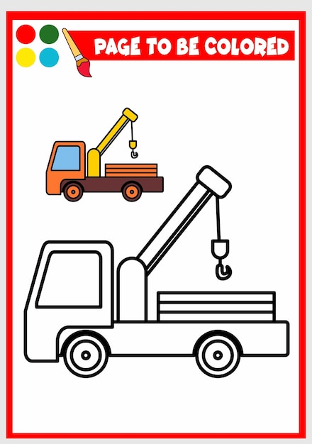 Premium vector coloring book for kids tow truck