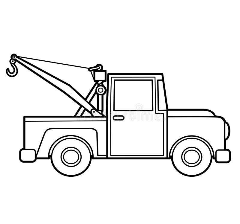 Tow truck drawing stock illustrations â tow truck drawing stock illustrations vectors clipart