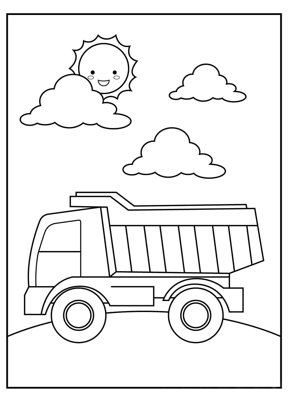 Tow truck coloring page