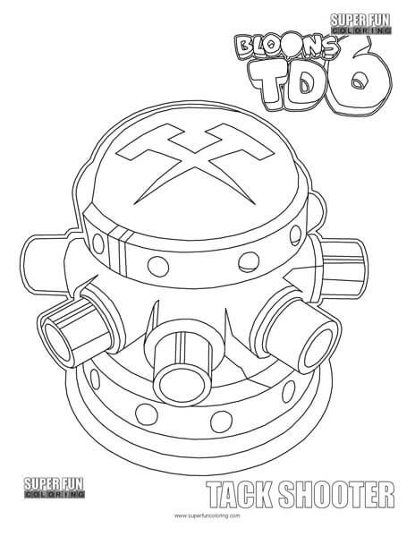Tack shooter bloons td coloring