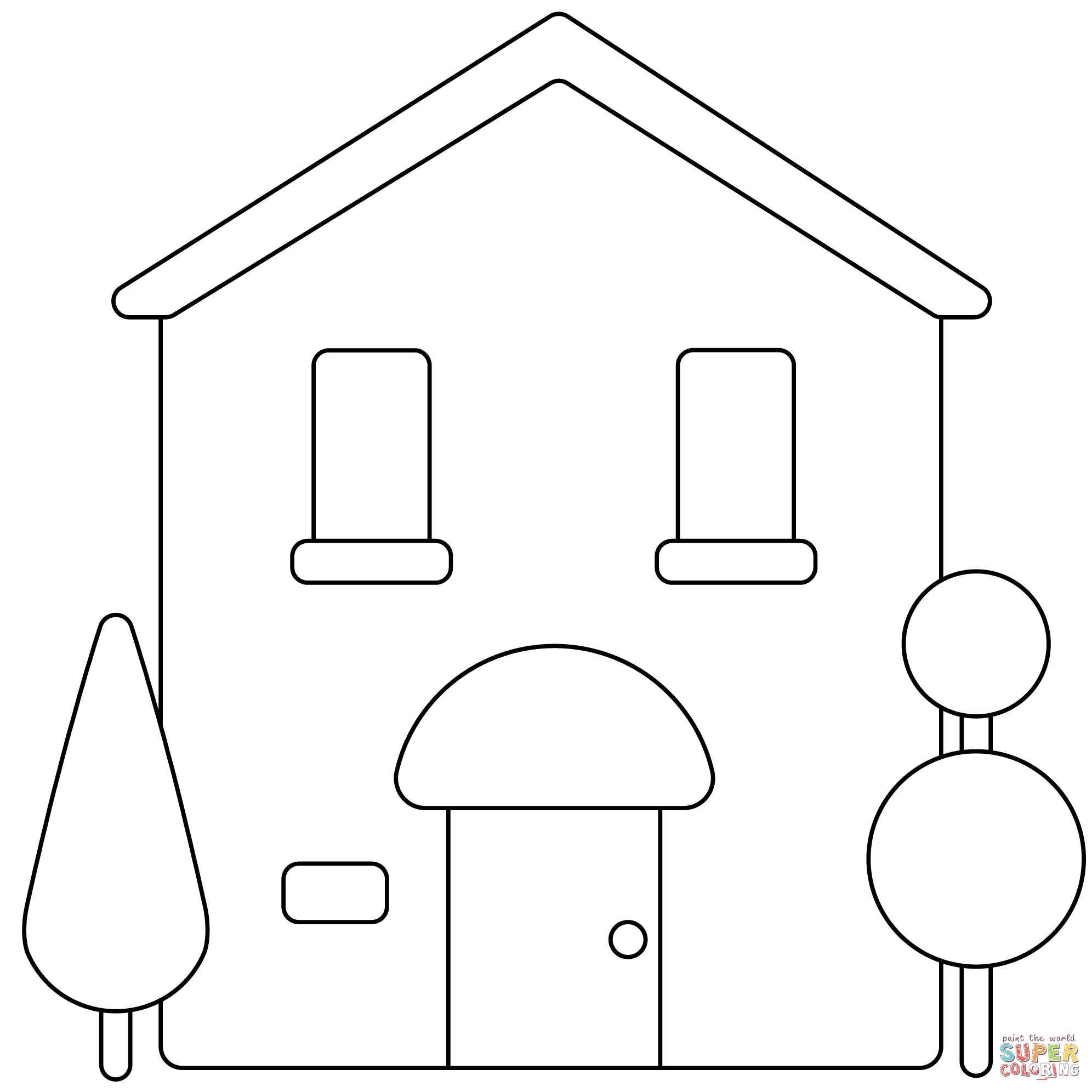 House building emoji coloring page free printable coloring pages