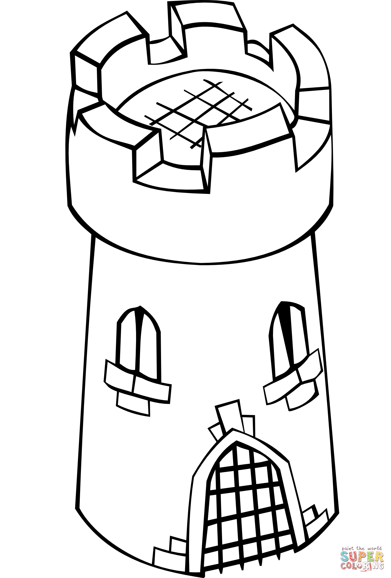 Tower coloring page free printable coloring pages