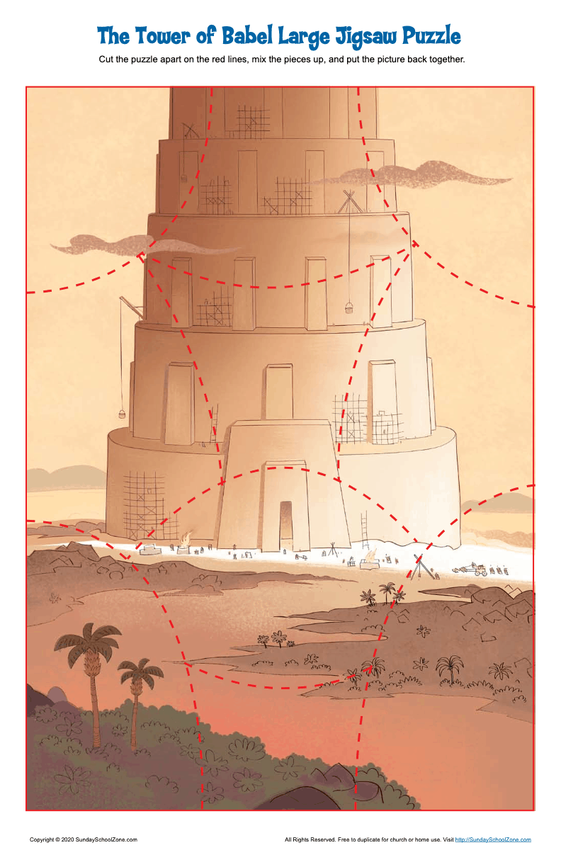 The tower of babel bible activities on sunday school zone