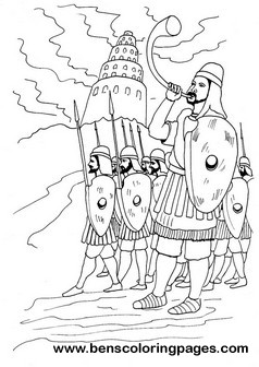 Bible tower of babel coloring page