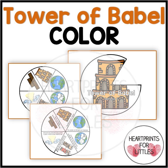 Tower of babel bible story wheel genesis bible story