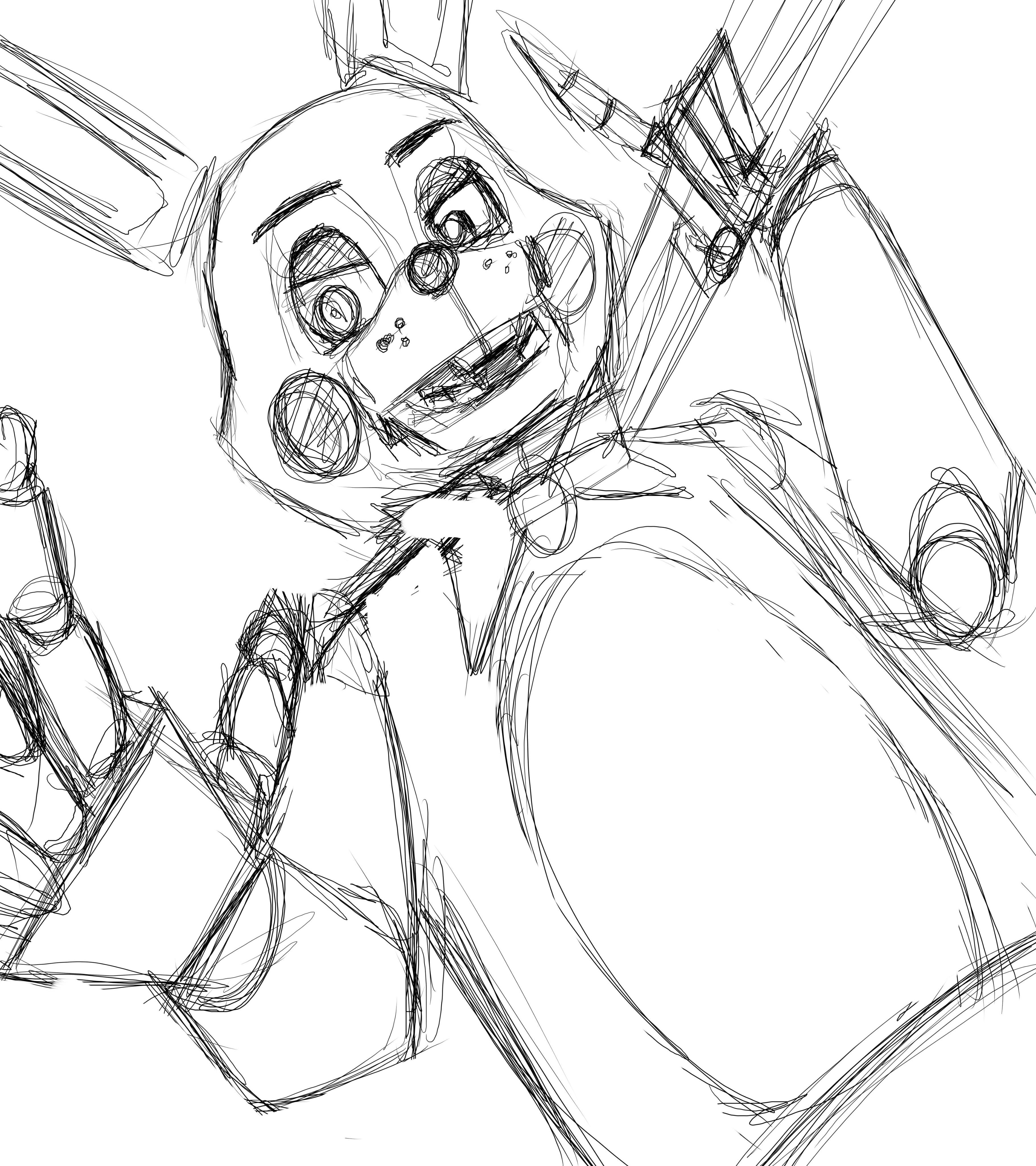 Sasha on x toy bonniefan art fnaf fanart program paint tool sai time hours art sketch screenshot of the layers httpstcoytlcwsfrzp x