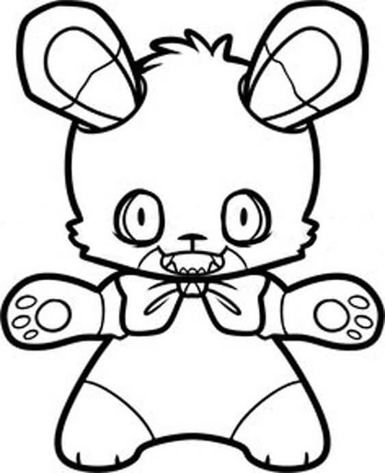 Free easy to print fnaf coloring pages
