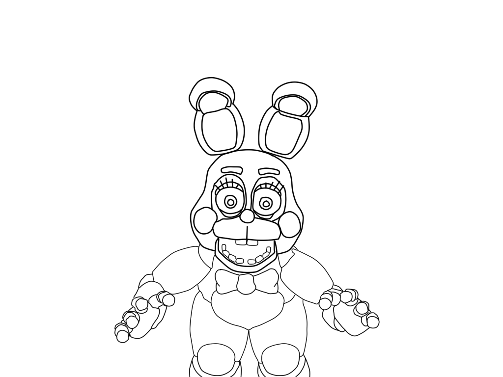 Toy bonnie five nights at freddys contorno by kratoschekydeviantart on deviantart monster coloring pages coloring pages fnaf coloring pages