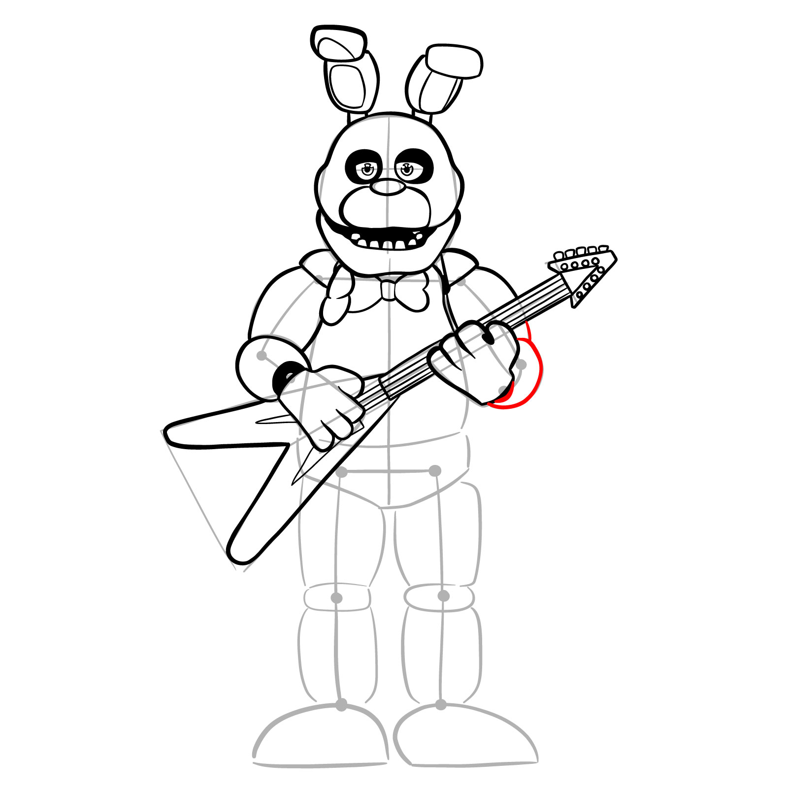How to draw bonnie fnaf