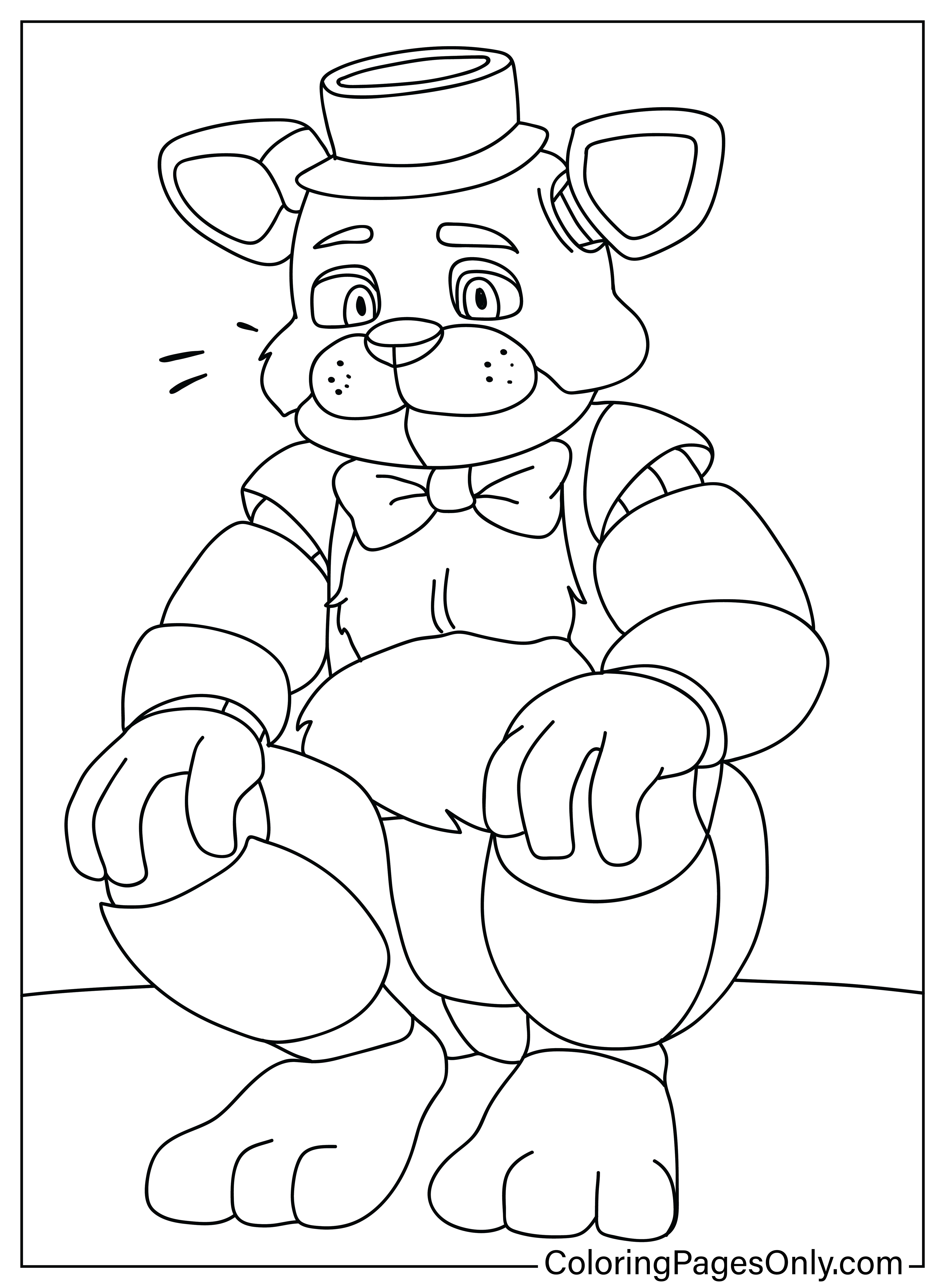 Bonnie toy fnaf coloring page