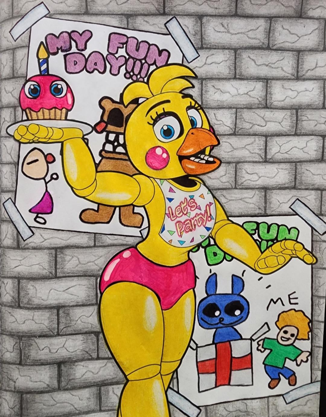 Toy chica in the official fnaf coloring book
