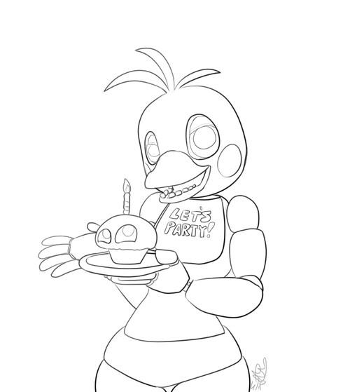 Alice on x fnaf chica coloring page httptcoizblorsq x