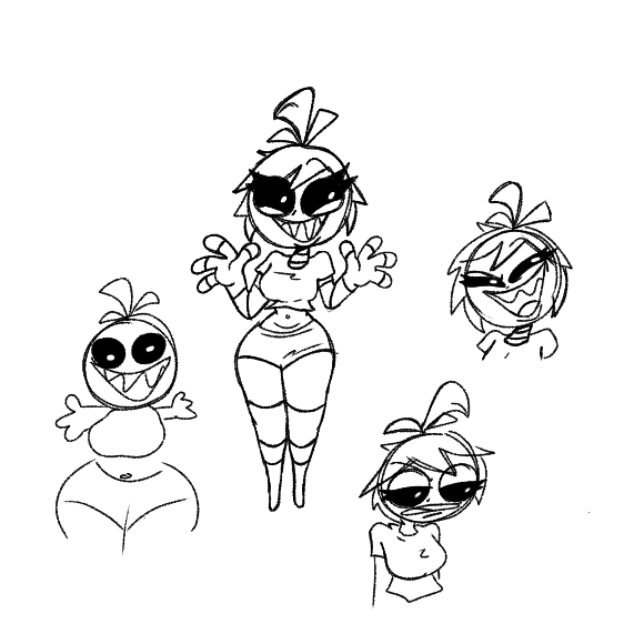 Toy chica doods by bineseeeeeek on
