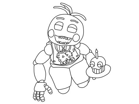 Toy chica fnaf louring pages
