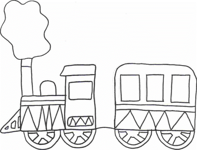 Toy train coloring sheet