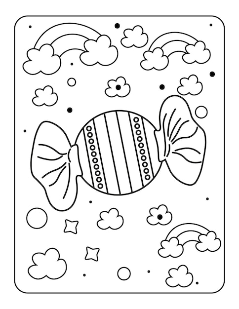 Premium vector baby toy coloring page easy illustration for coloring book