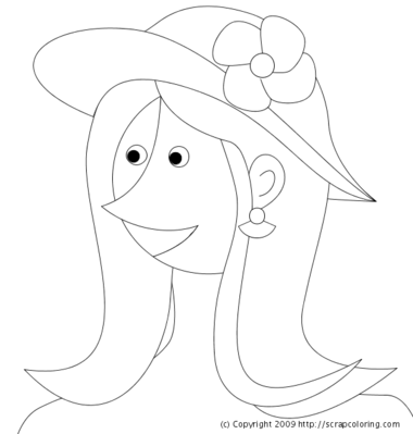Hat coloring page