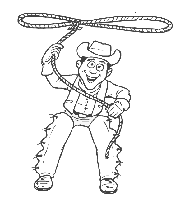 Cowboy met lasso kleurplaten dieren kleurplaten cowboy spelletjes