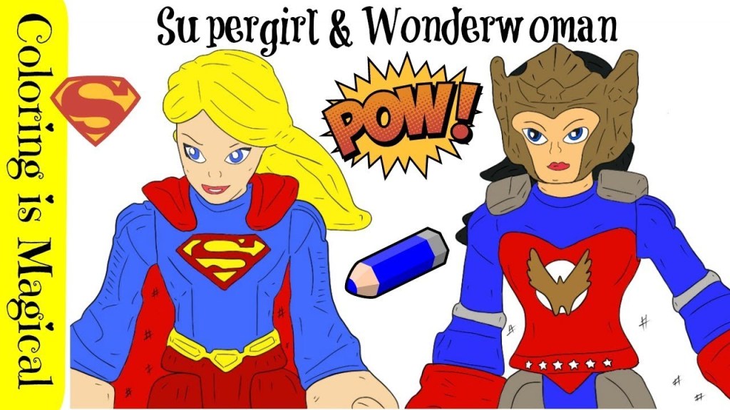 Supergirl wonderwoman imaginext toys lasso coloring video dc superhero girls blind bag