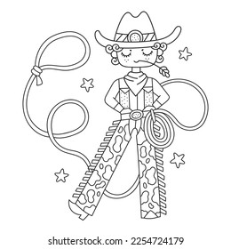 Hundred cowboy coloring page royalty