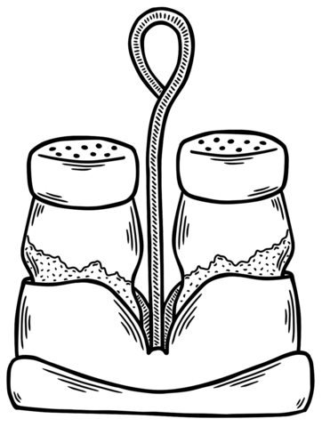 Salt and pepper shakers coloring page free printable coloring pages