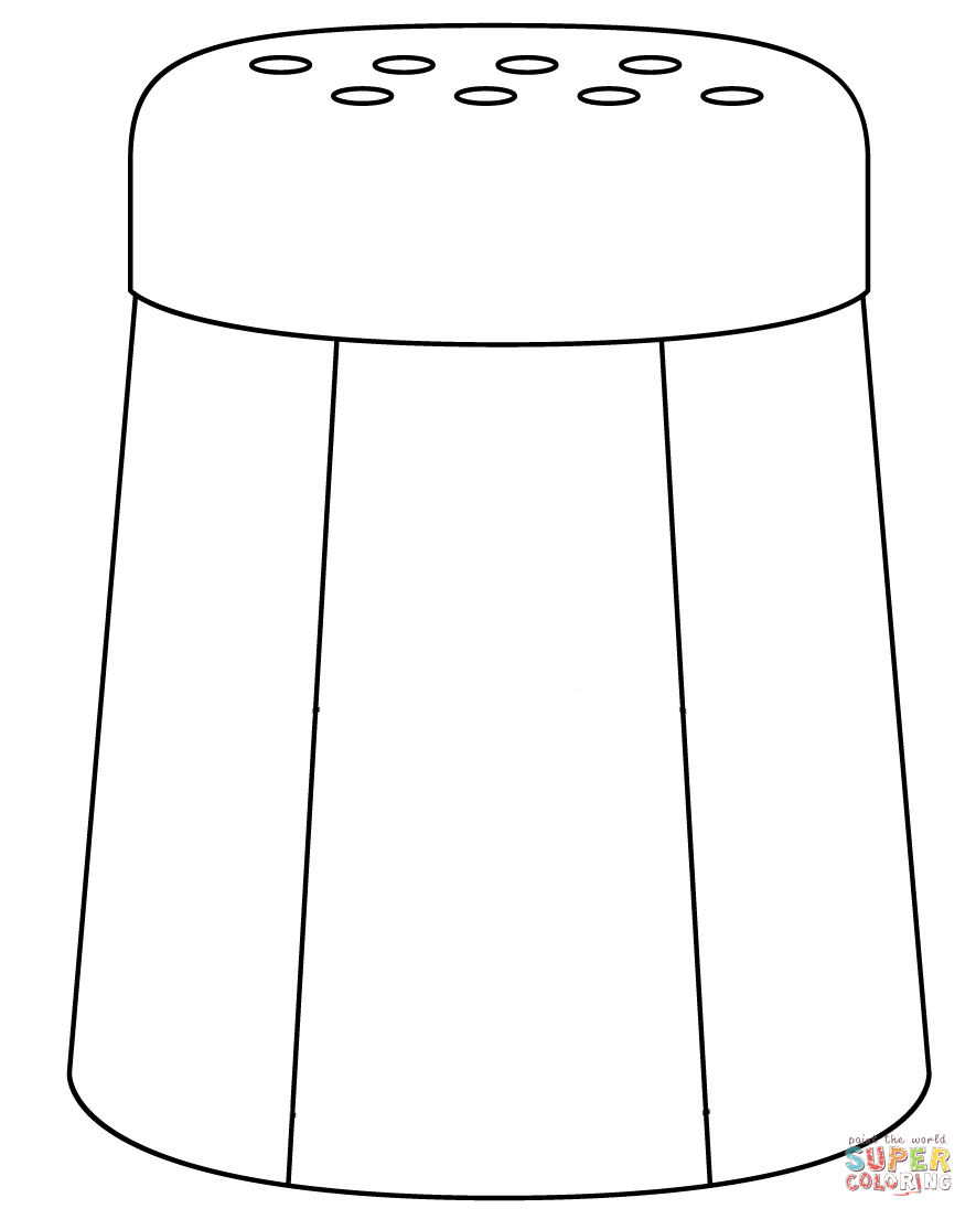 Salt shaker coloring page free printable coloring pages